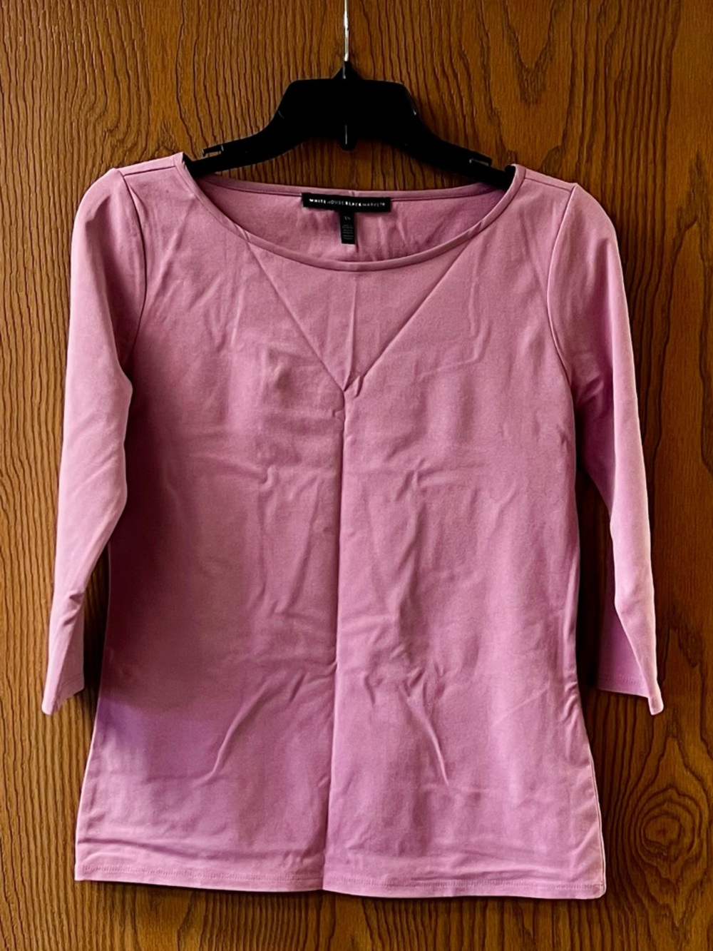 White House Black Market Scoop Neck Three-Quarter Sleeve Top